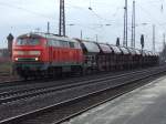 225 029 mit Kalkzug in Duisburg-Bissingheim