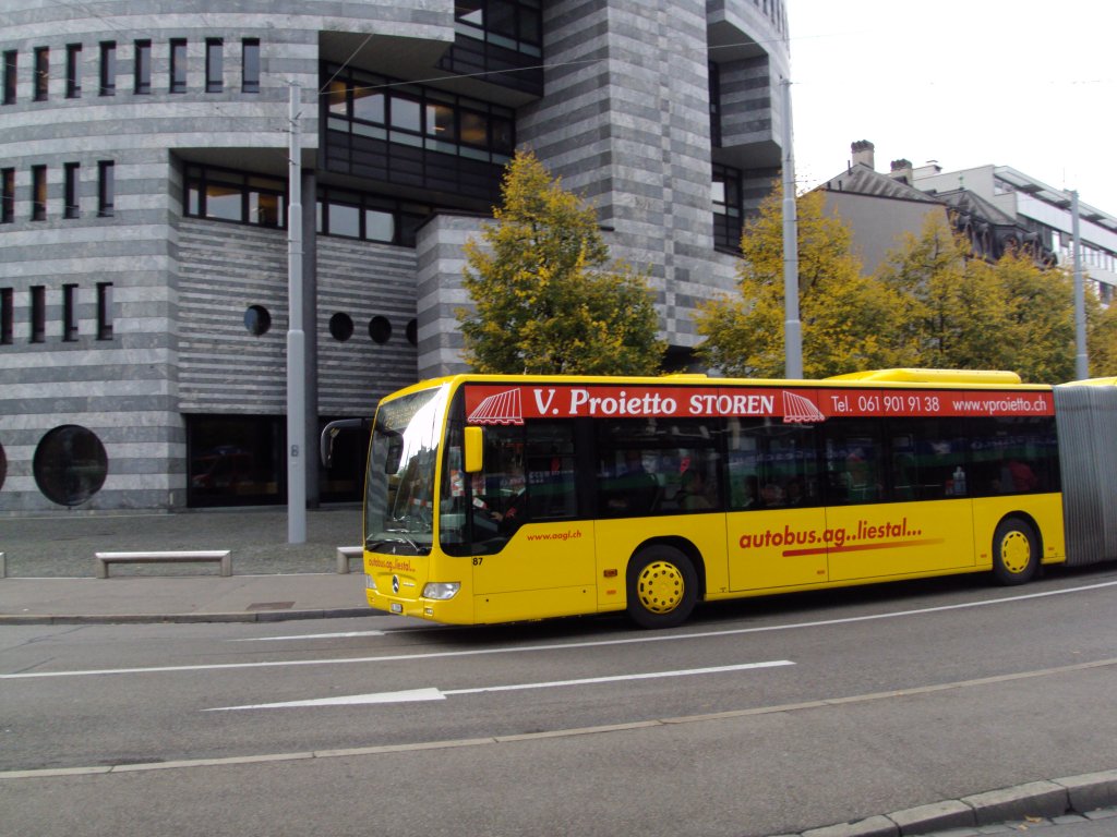 AAGL-Mercedes Citaro NR.87 Baujahr 2009 in Basel am Aeschenplatz am 23.10.11