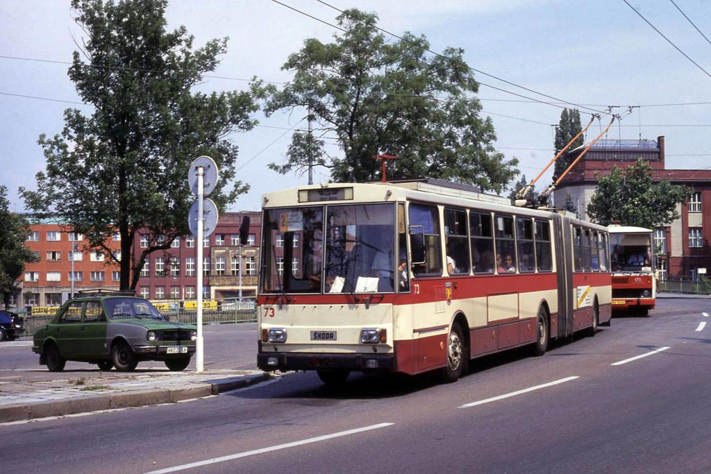 Dieser Skoda Trolleybus wurde in Hradec Kralove (K�niggr�tz)
am 2.7.1992 von mir abgelichtet.
