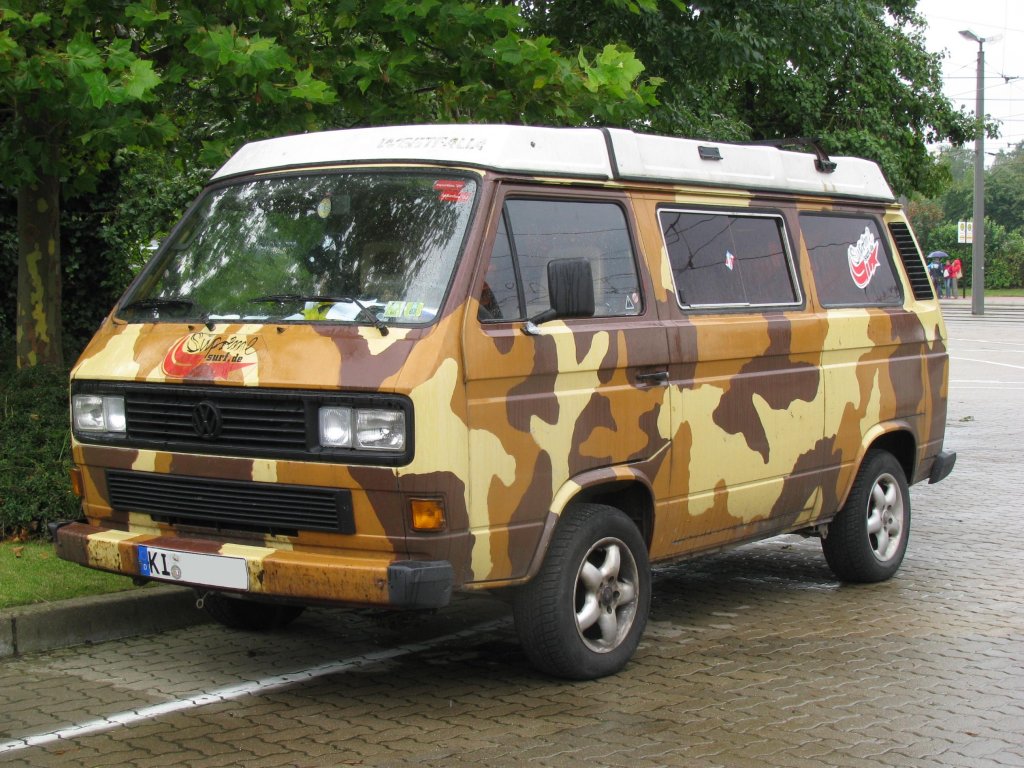 Kleinbus VW T 3 aus der Landeshauptstadt Kiel (KI) anl��lich 130 Jahre Strba in Rostock [27.08.2011]
