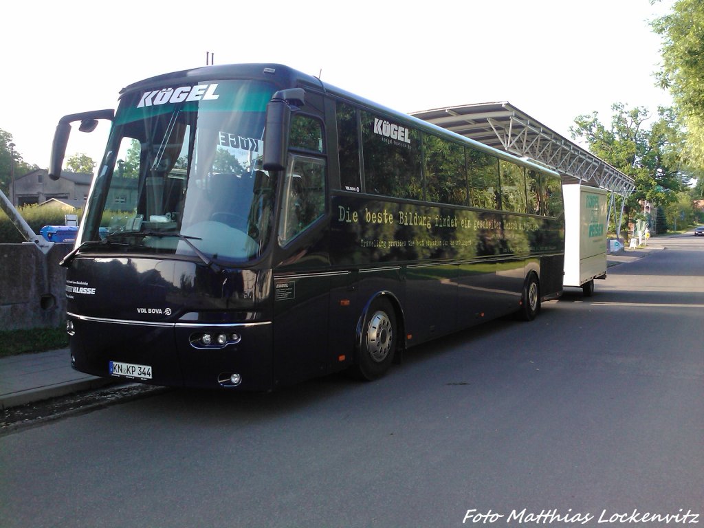 K�gel Reisebus abgestellt an der Tankstelle Putbus am 22.6.13