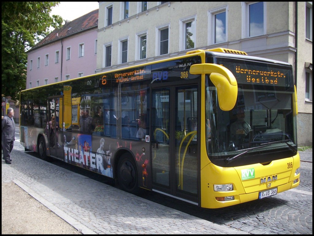 MAN Lion's City der Regensburger Verkehrsbetriebe in Regensburg.
