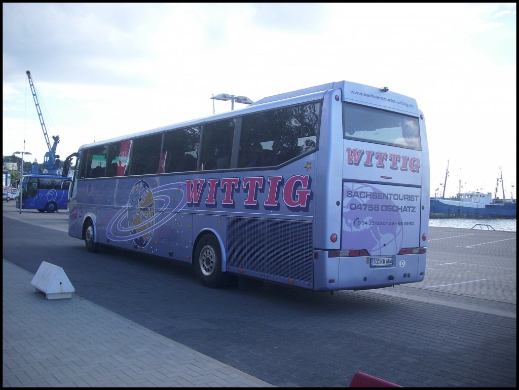 VDL Bova Futura von Wittig aus Deutschland im Stadthafen Sassnitz.