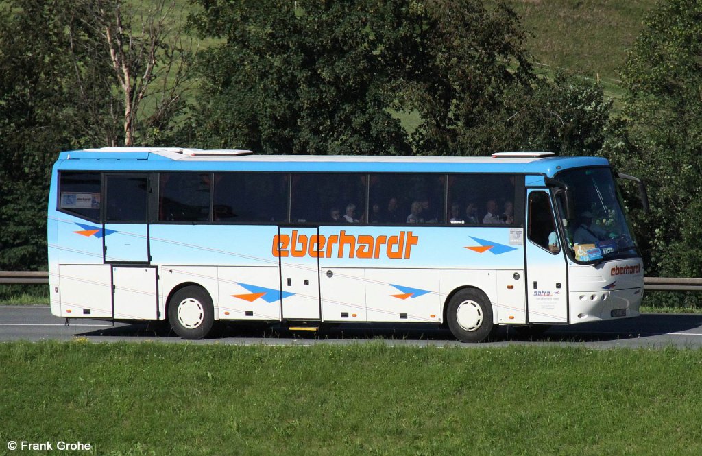 VDL Bova der Satra Eberhardt GmbH Kesselsdorf, fotografiert bei Hopfgarten am 27.06.2011 --> Dieser Bus ist speziell f�r behindertengerechtes Reisen mit Lift usw. ausgestattet.