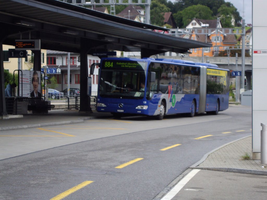 VZO-Mercedes Citaro NR.120 Baujahr 2010 am Bahnhof R�ti am 6.7.11