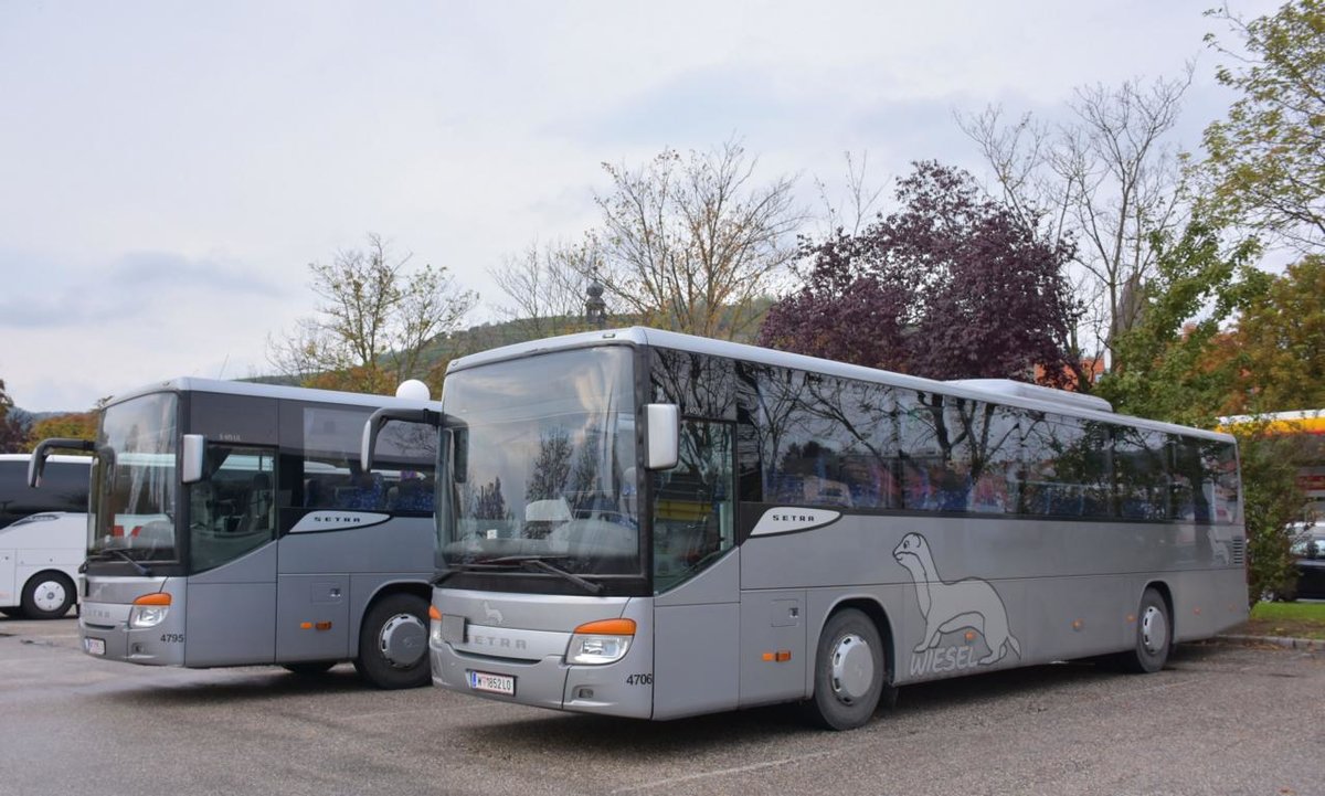 2 Setra 415 UL von Wiesel Bus vom Land N.�. 2017 in Krems.