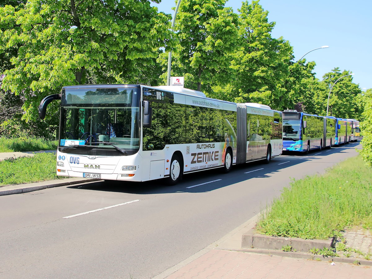Am 29. April 2018 steht am U Bahnhof Berlin Rudow der MAN Lion's City OHV-VK53 der OVG aus Oranienburg für Shuttle Fahrten zur ILA 2018 bereit.

MAN Niederflurbus 3. Generation (Lion's City) 