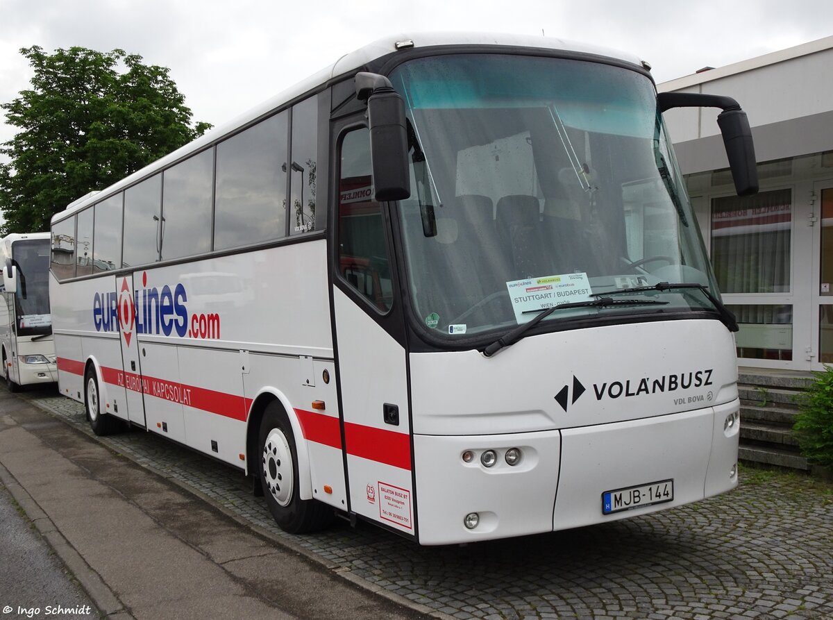 Balaton Busz aus Veszpr�m | Eurolines / Volanbusz | MJB-144 | VDL Bova Futura FHD 127 | 19.06.2016 in Filderstadt