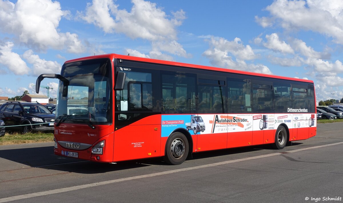 DB Regio Bus Nord - Niederlassung Heide | Dithmarschenbus | Nr. 1402 | HEI-DB 289 | Iveco Crossway LE | 31.08.2022 in B�sum