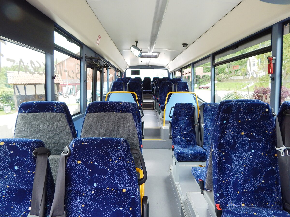 Der Fahrgastraum eines Irisbus Crossway der MVVG in Burg Stargard.