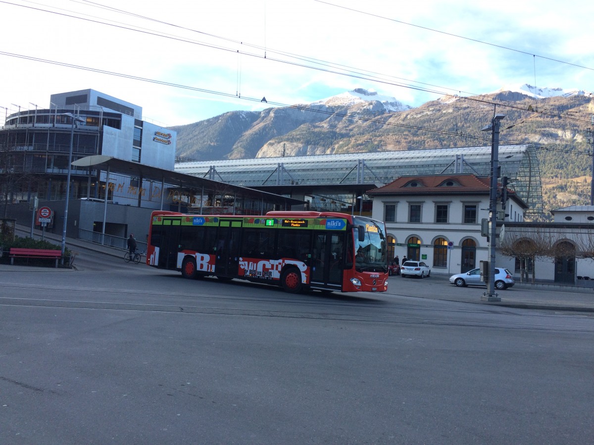 DR BUS VU CHUR-Mercedes Citaro Baujahr 2013 in der N�he vom Bahnhof Chur am 22.12.15