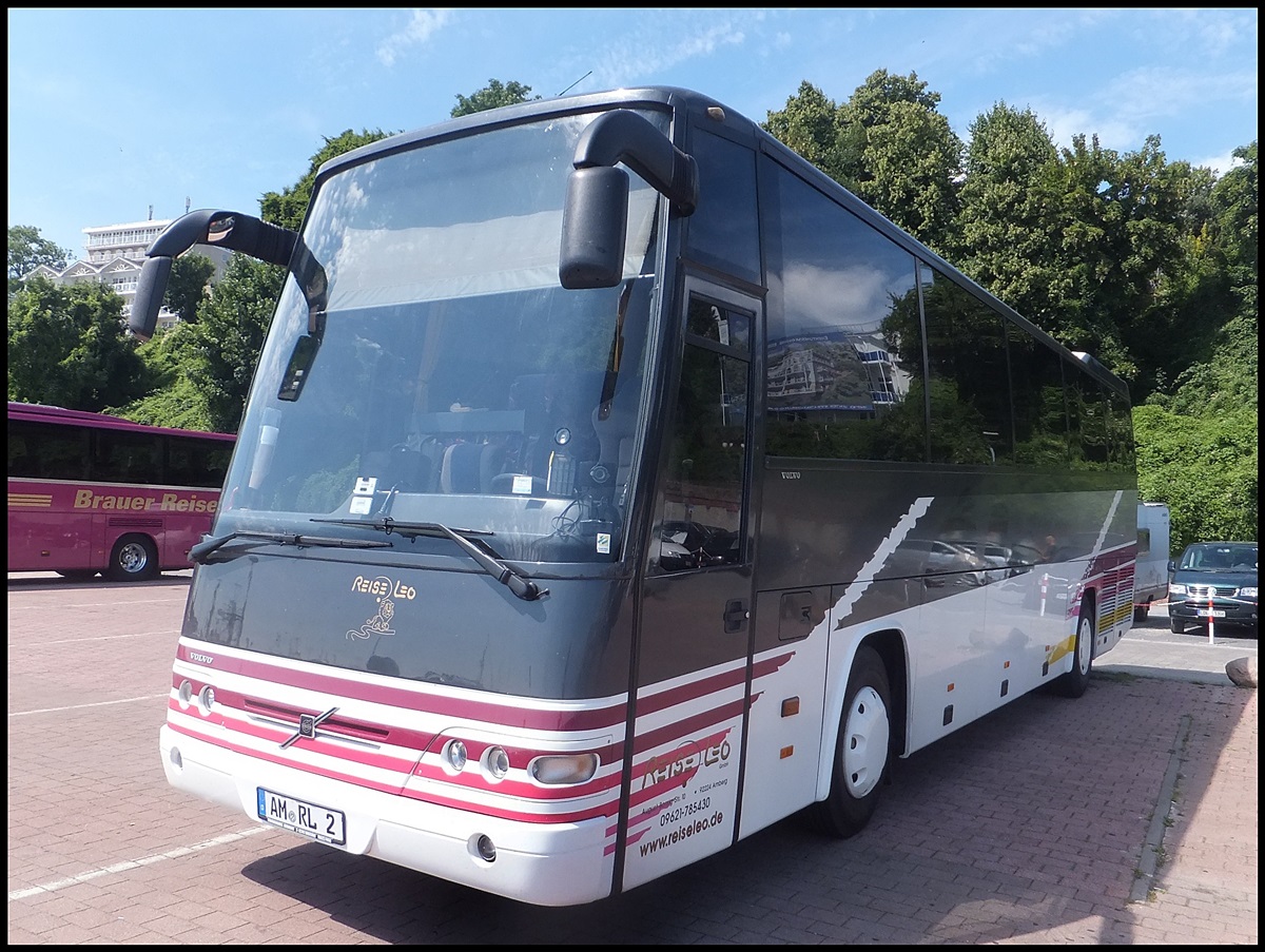 Dr�gm�ller-Volvo B12-600 von ReiseLeo aus Deutschland im Stadthafen Sassnitz.