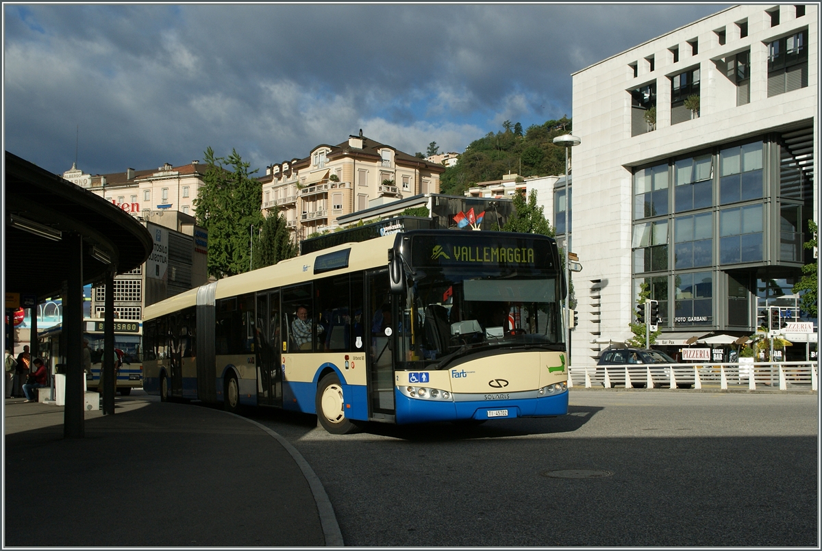 Ein FART Gelenkbus in Locarno. 
19. Sept. 2013