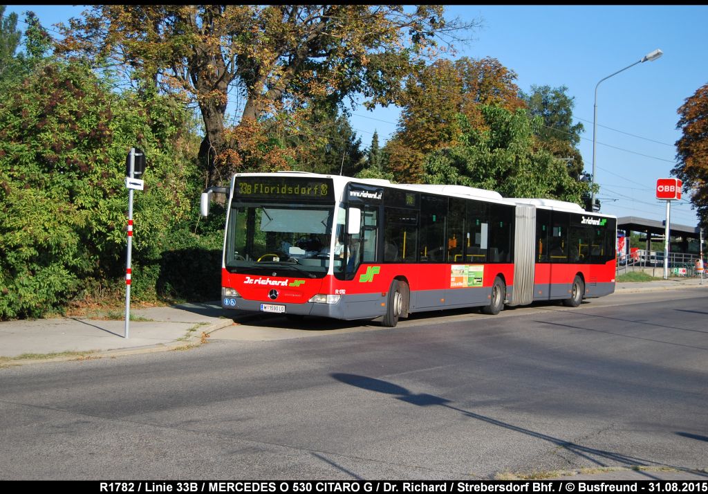 Ein MERCEDES O 530 CITARO II G von Dr. Richard in Wien-Strebersdorf