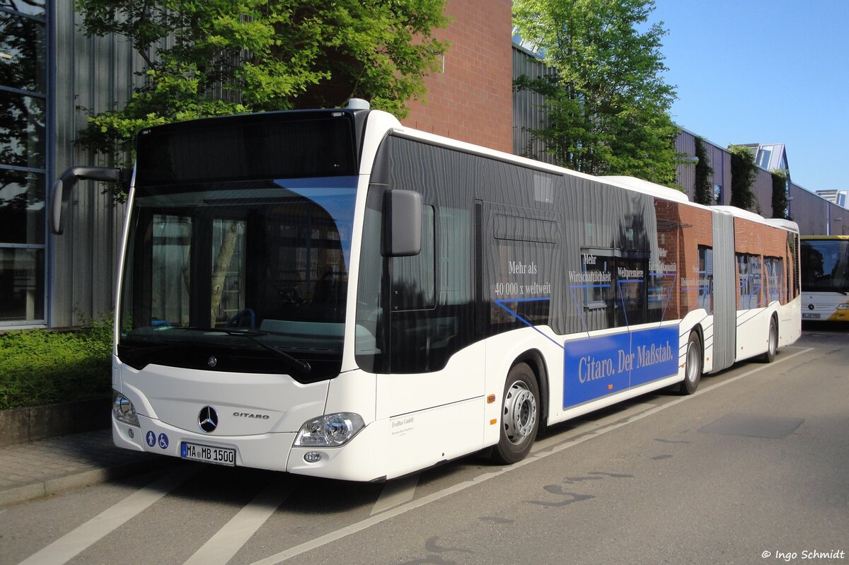 EvoBus - Daimler Buses Service Center Mannheim | Leihgabe an Stuttgarter Straßenbahnen (SSB) | MA-MB 1500 | Mercedes-Benz Citaro 2 G | 04.06.2015 in Stuttgart
