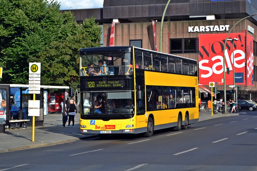 MAN DL08 WN 3364 als Linie 120 am U Leopoldsplatz, 17.07.2013.
