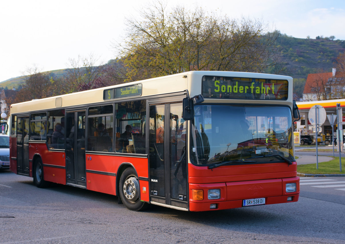 MAN Linienbus von den Steyerischen Verkehrsbetrieben in Krems.