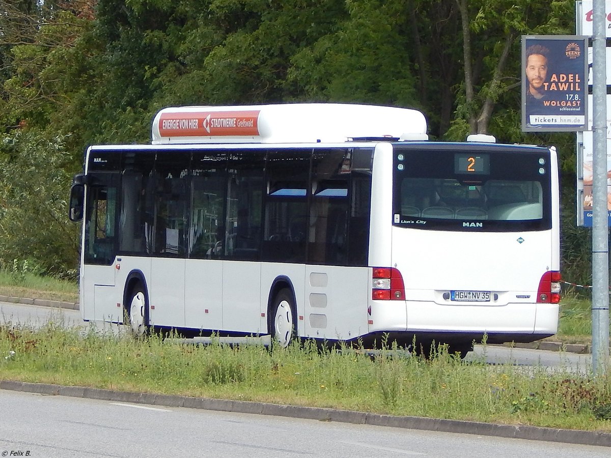 MAN Lion's City CNG der Stadtwerke Greifswald in Greifswald.