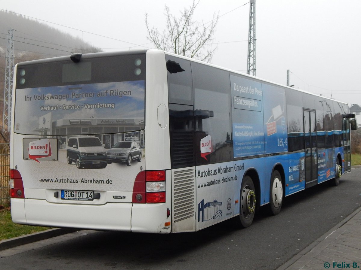 MAN Lion's City der Oppermann Transporte aus Deutschland in Sassnitz. 
