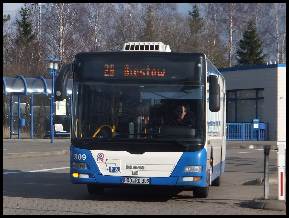 MAN Lion's City der Rostocker Stra�enbahn AG in Rostock.
