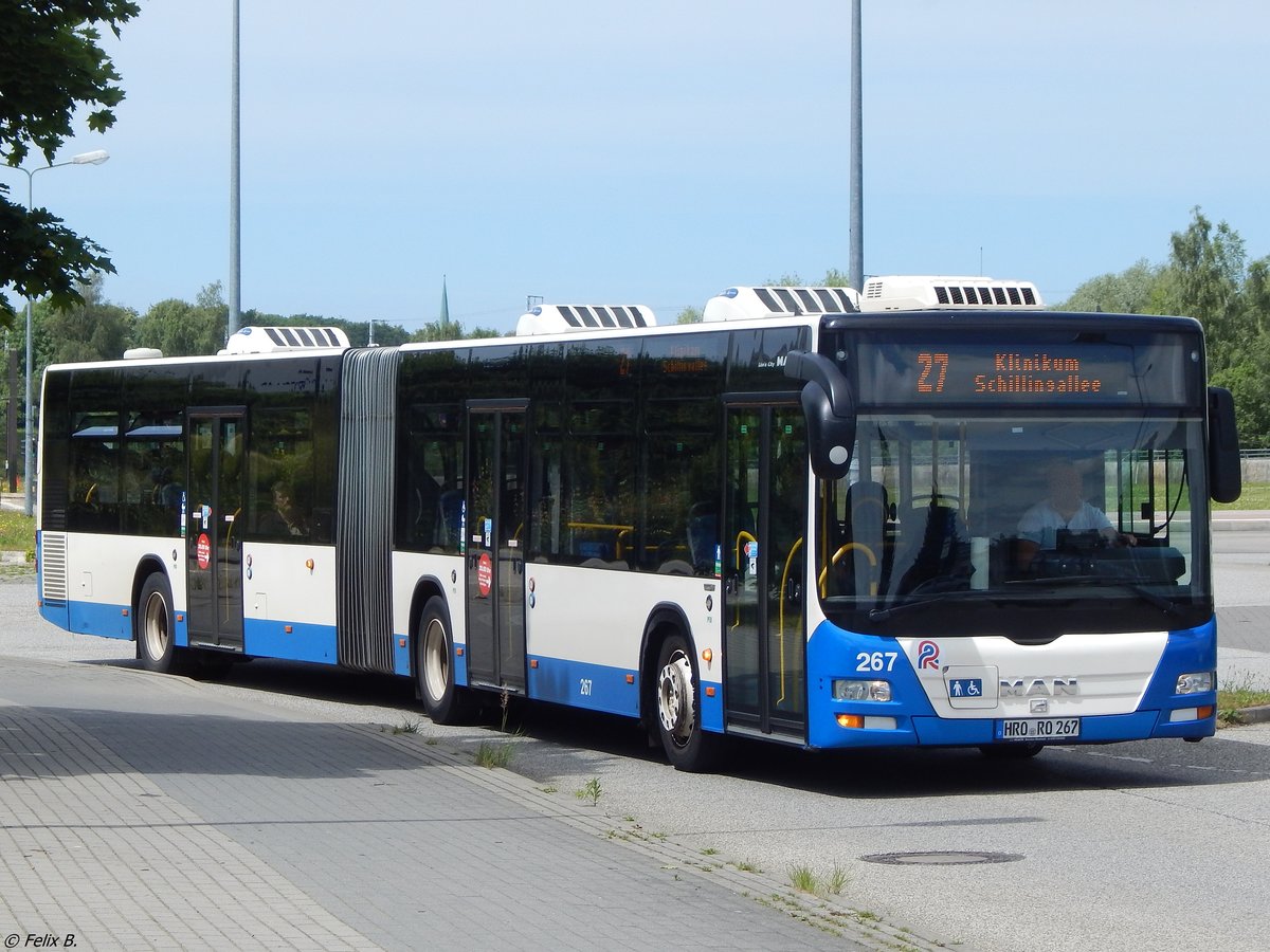 MAN Lion's City der Rostocker Straßenbahn AG in Rostock.