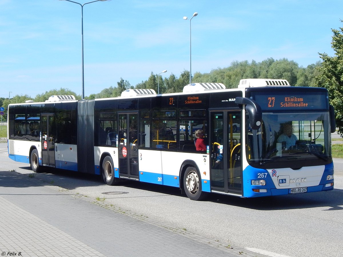 MAN Lion's City der Rostocker Straßenbahn AG in Rostock.