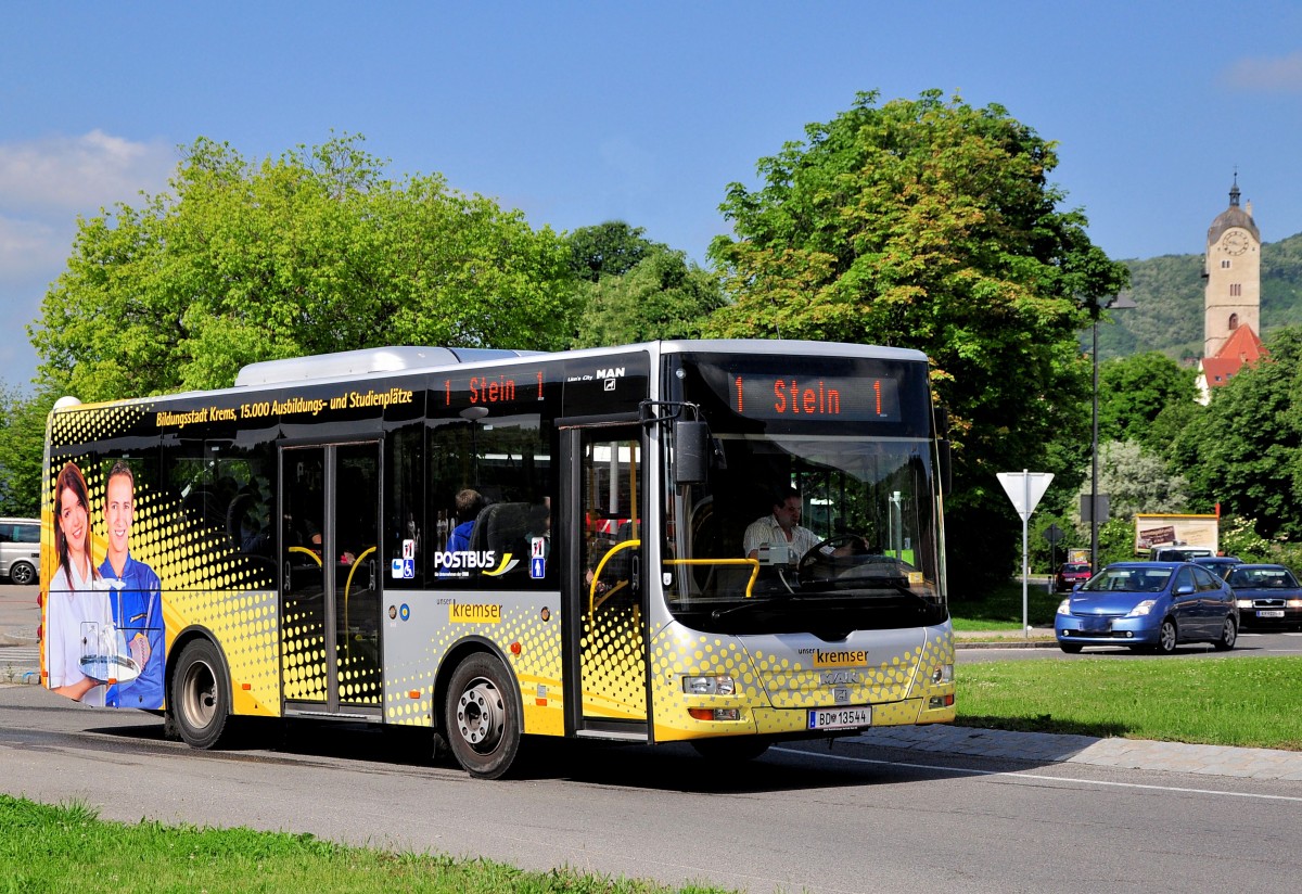 MAN Lions City,Postbus der �BB und Citybus Linie 1 in Krems an der Donau. 
