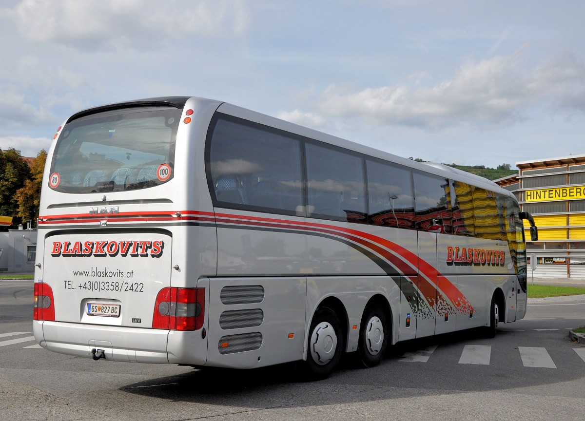 MAN Lion`s Coach von BLASKOVITS/�sterreich im September 2013 in Krems gesehen.