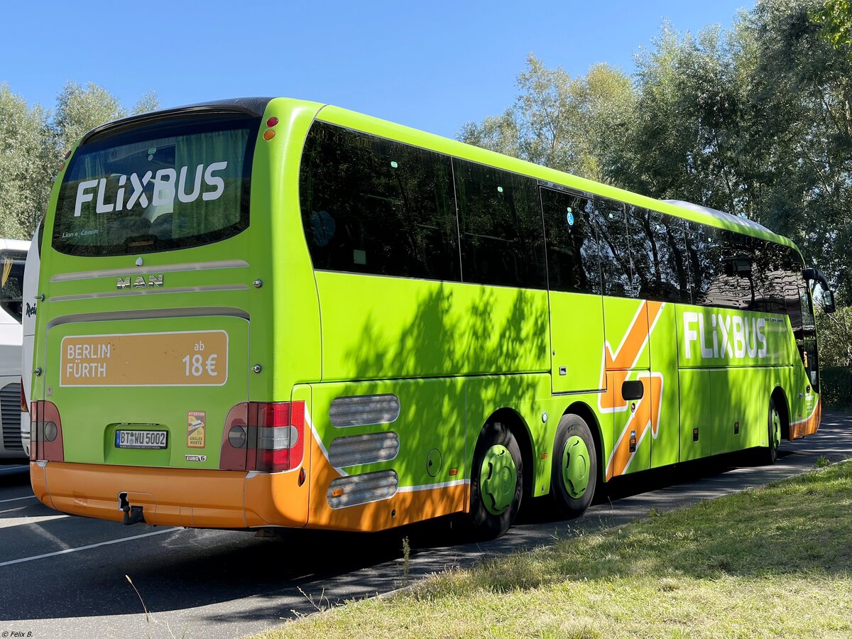 MAN Lion's Coach von FlixBus/Wunder aus Deutschland in Plau am See.