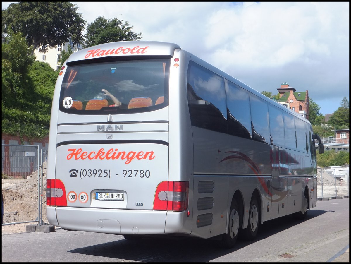 MAN Lion's Coach von Haubold Reisen aus Deutschland im Stadthafen Sassnitz.