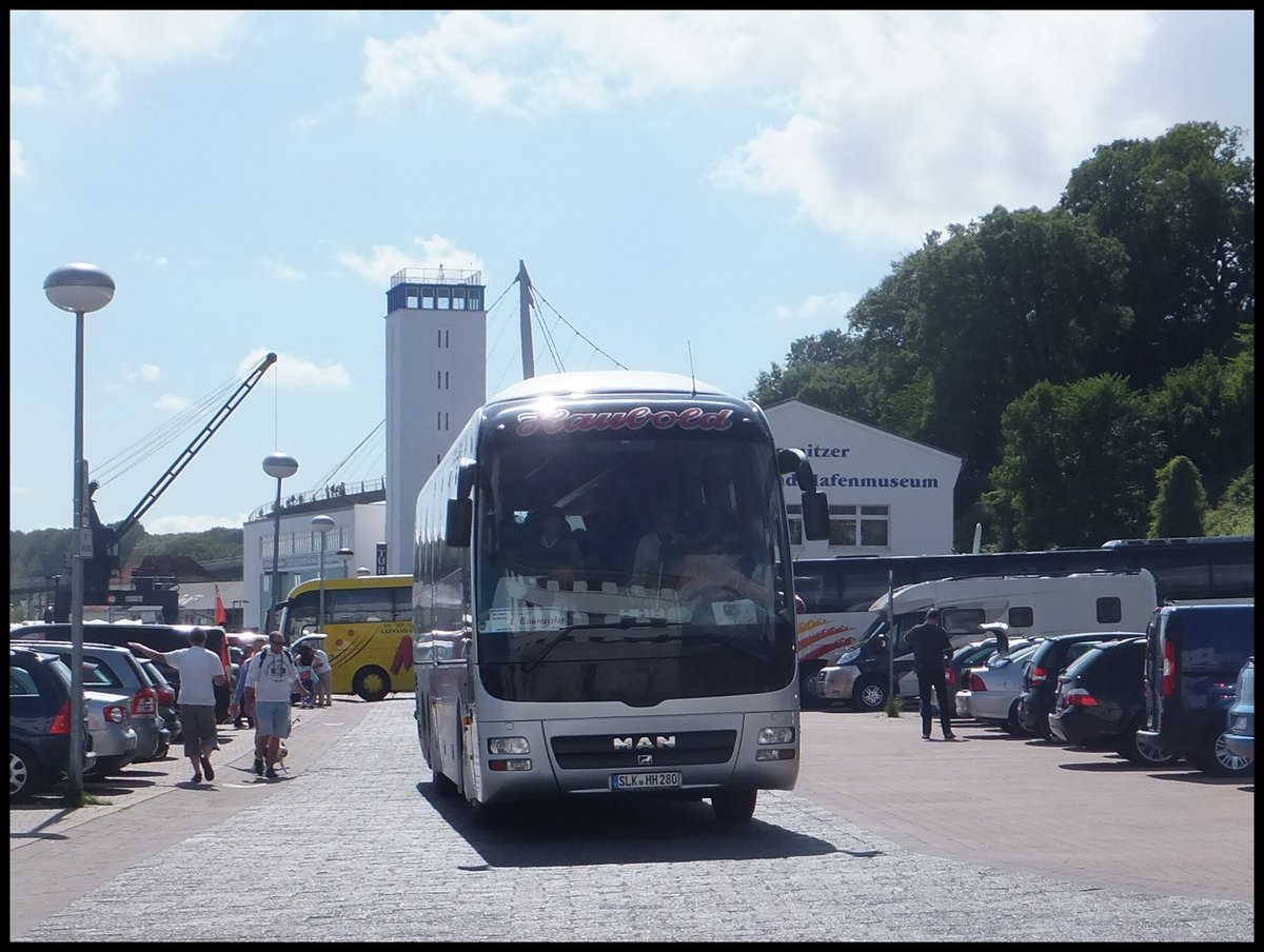 MAN Lion's Coach von Haubold Reisen aus Deutschland im Stadthafen Sassnitz.