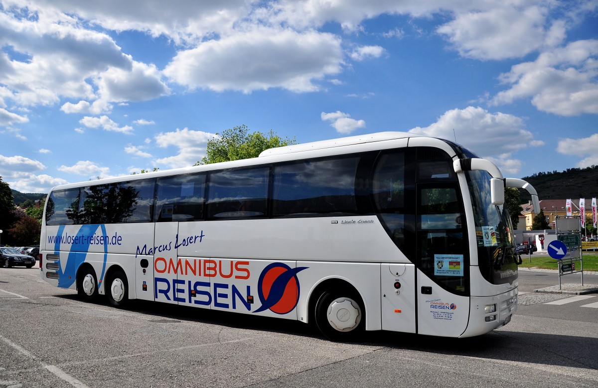 MAN Lions Coach von Losert Reisen aus Deutschland im Mai 2014 in Krems gesehen.
