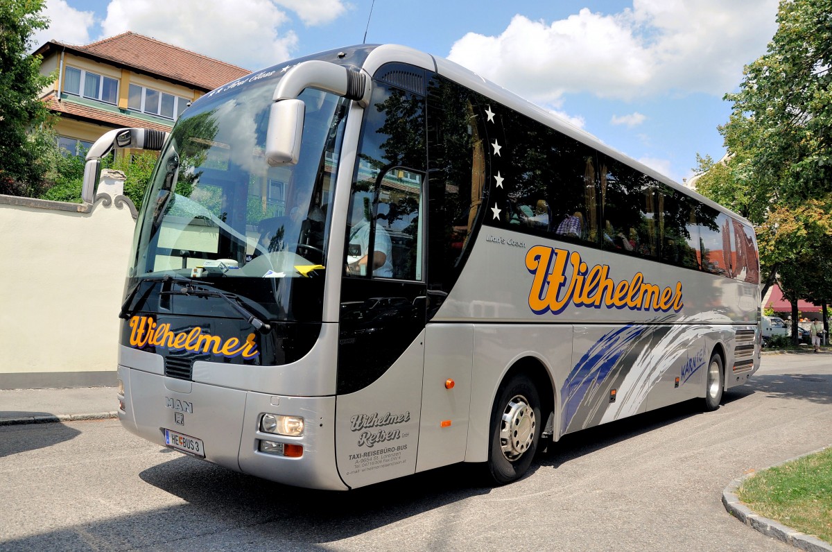 MAN LION`s COACH vom Reiseb�ro WILHELMER/ �sterreich im Juli 2013 in Krems gesehen.