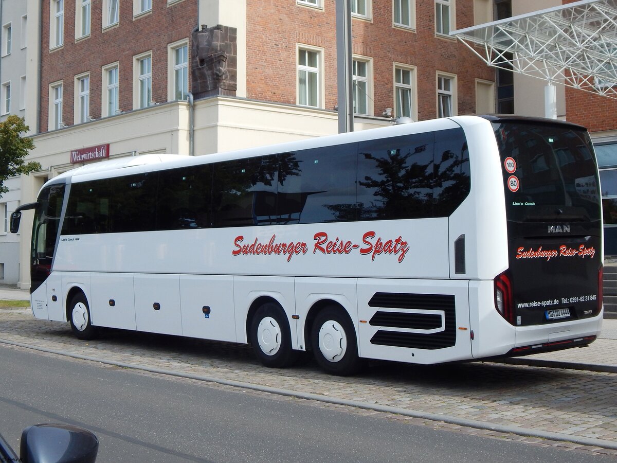 MAN Lion's Coach von Sudenburger Reise-Spatz aus Deutschland in Stralsund.