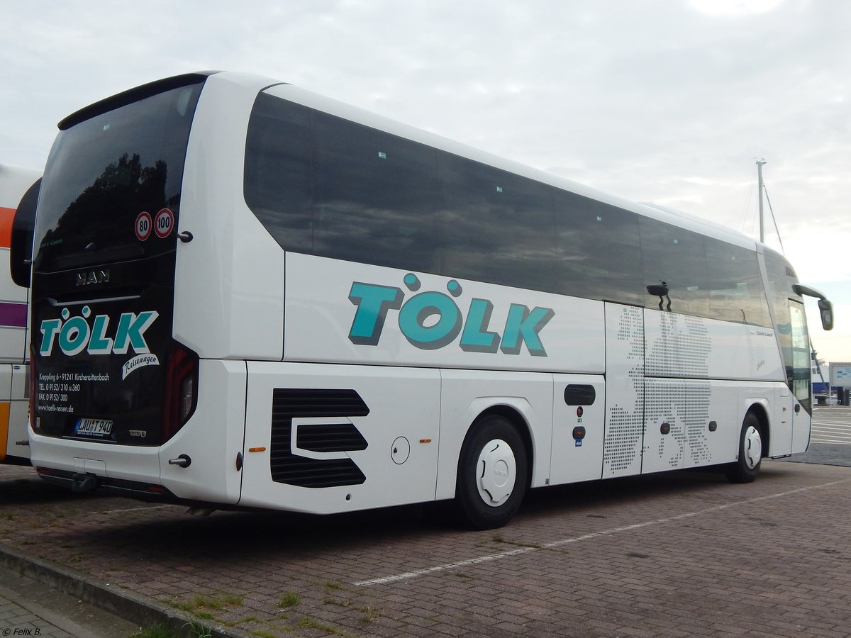 MAN Lion's Coach von Tölk aus Deutschland im Stadthafen Sassnitz.