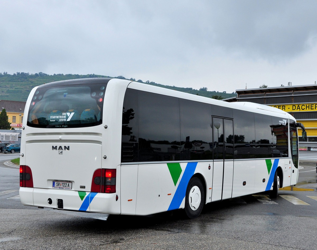 MAN LION`s REGIO der Stadtbetriebe Steyr/�sterreich im August 2013 in Krems gesehen.