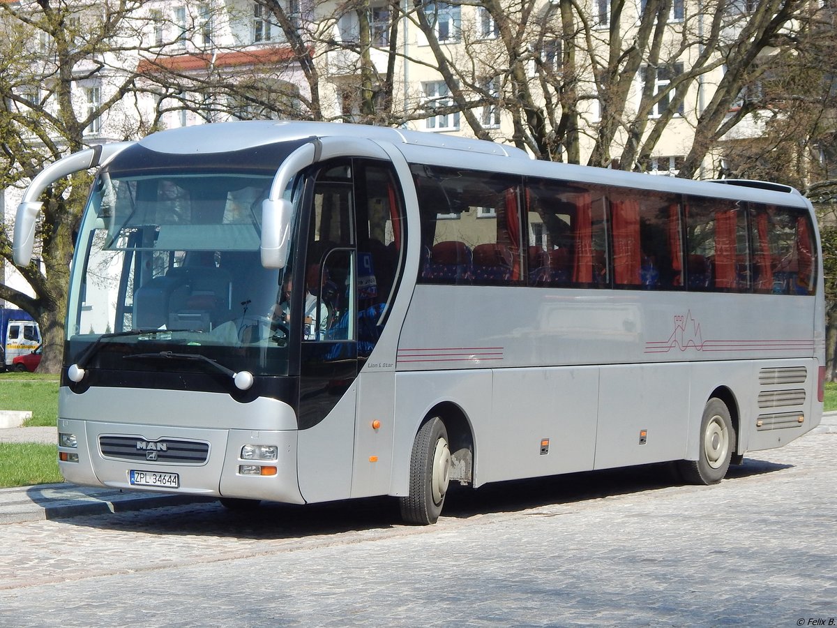 MAN Lion's Star von Centrum Wynajmu Autokarów Zdzisław Matecki aus Polen in Stettin.