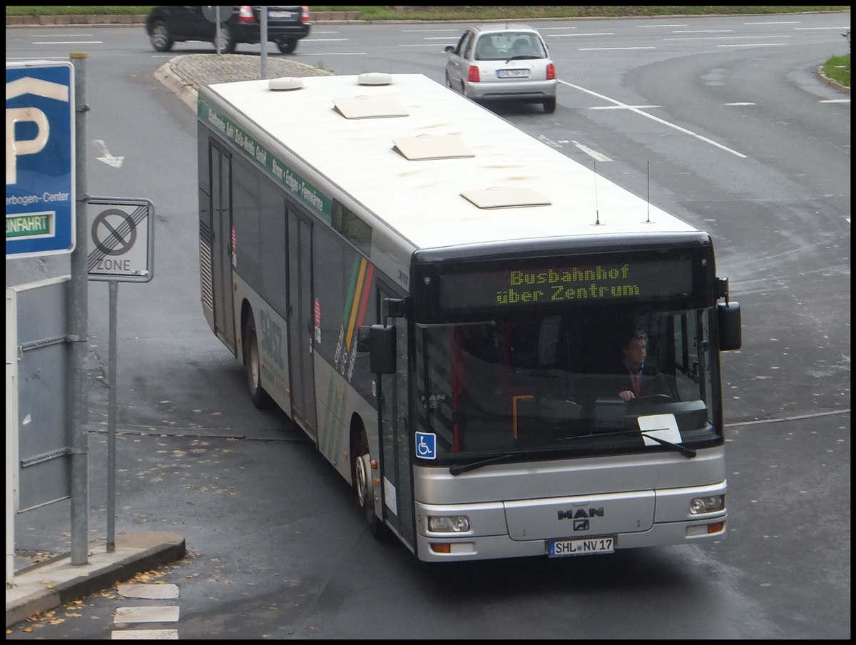 MAN Niederflurbus 2. Generation der St�dtische Nahverkehrs GmbH Suhl-Zella Mehlis in Suhl.