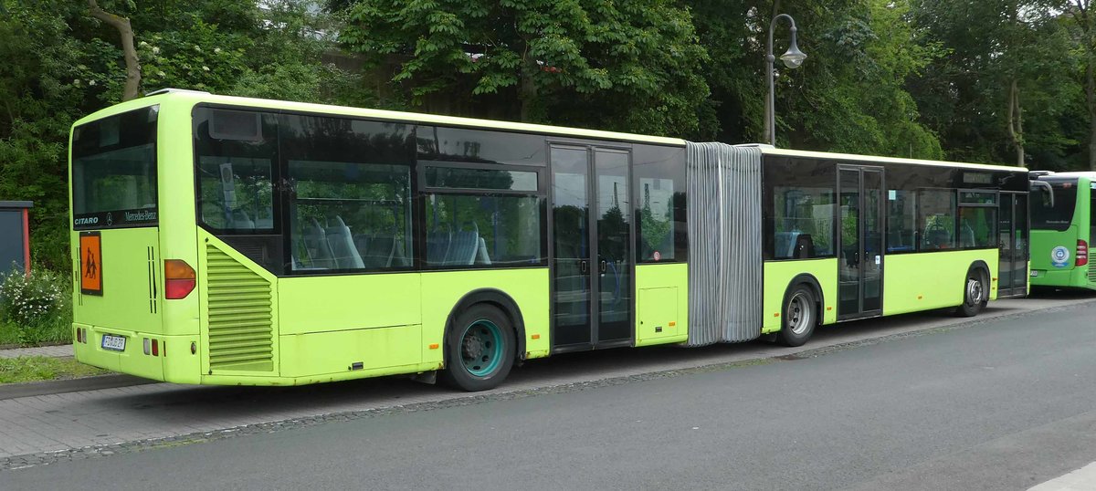 =MB Citaro der Rh�nEnergie steht im Juni 2019 am Bahnhof in H�nfeld