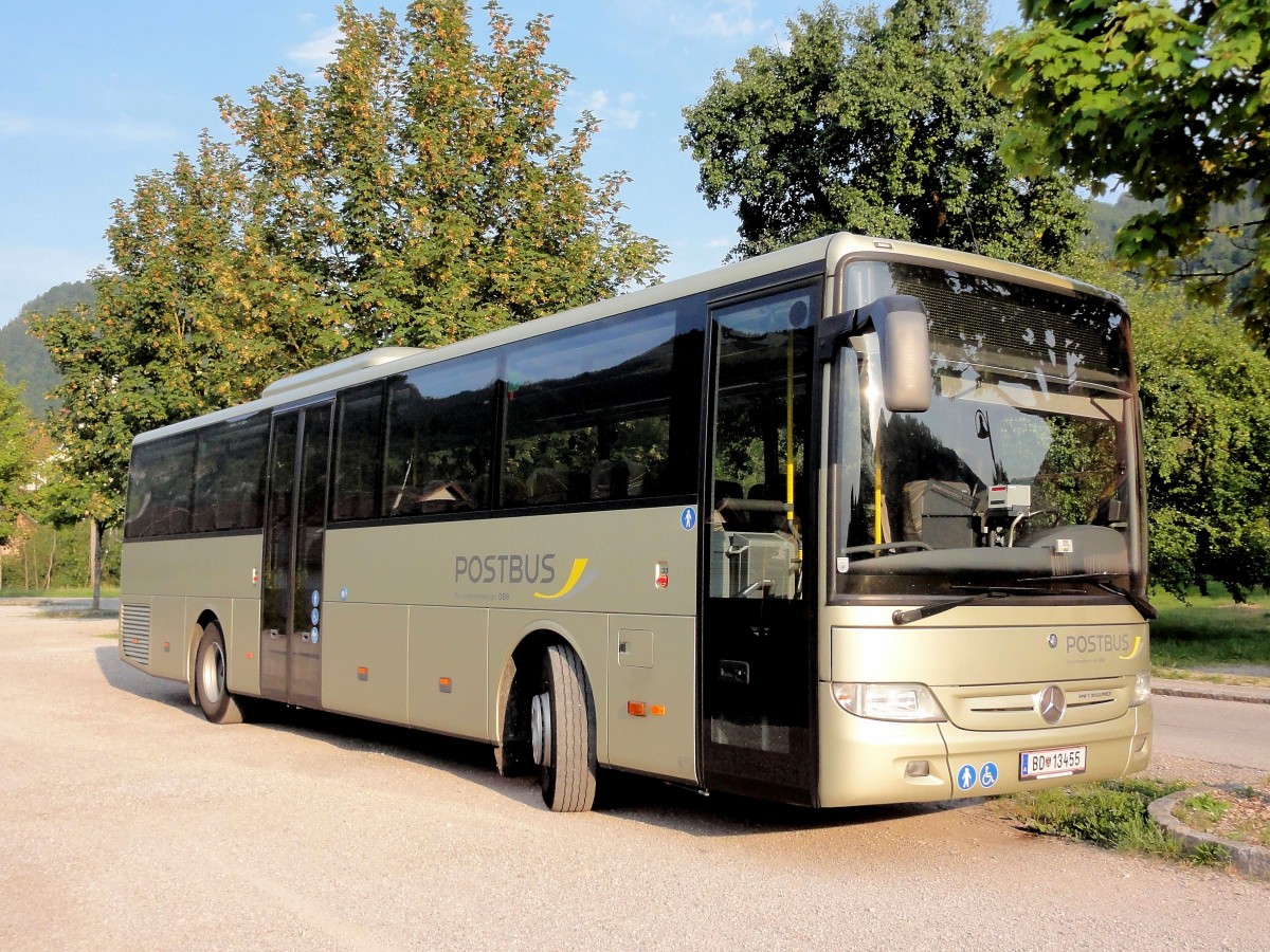 MERCEDES BENZ INTEGRO,Postbus der �BB im August 2013 in Ober�sterreich gesehen.