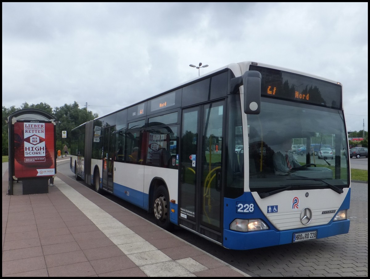 Mercedes Citaro I der Rostocker Stra�enbahn AG in Rostock.