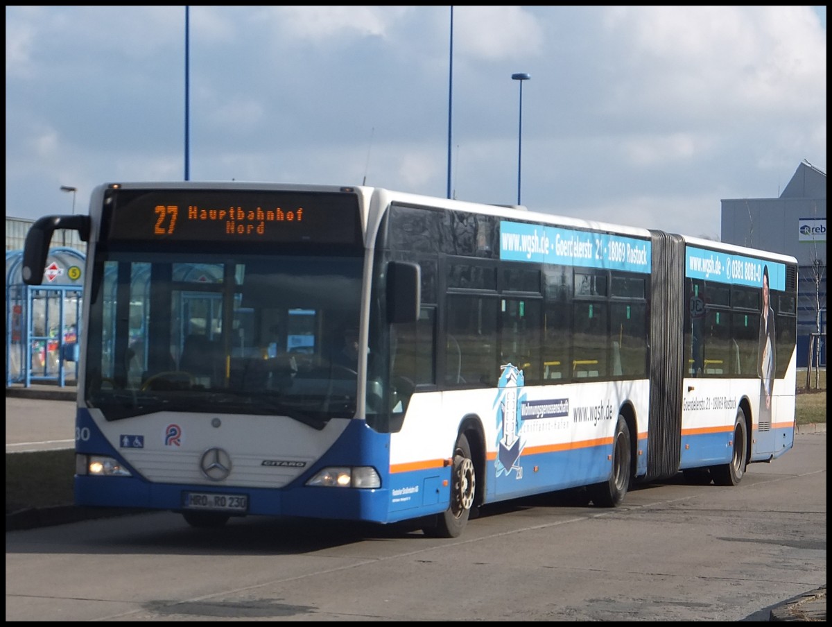 Mercedes Citaro I der Rostocker Stra�enbahn AG in Rostock.