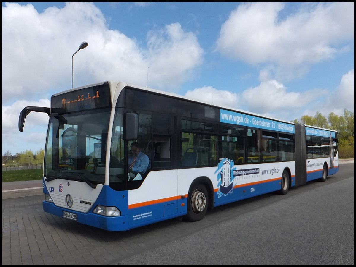 
Mercedes Citaro I der Rostocker Straßenbahn AG in Rostock.