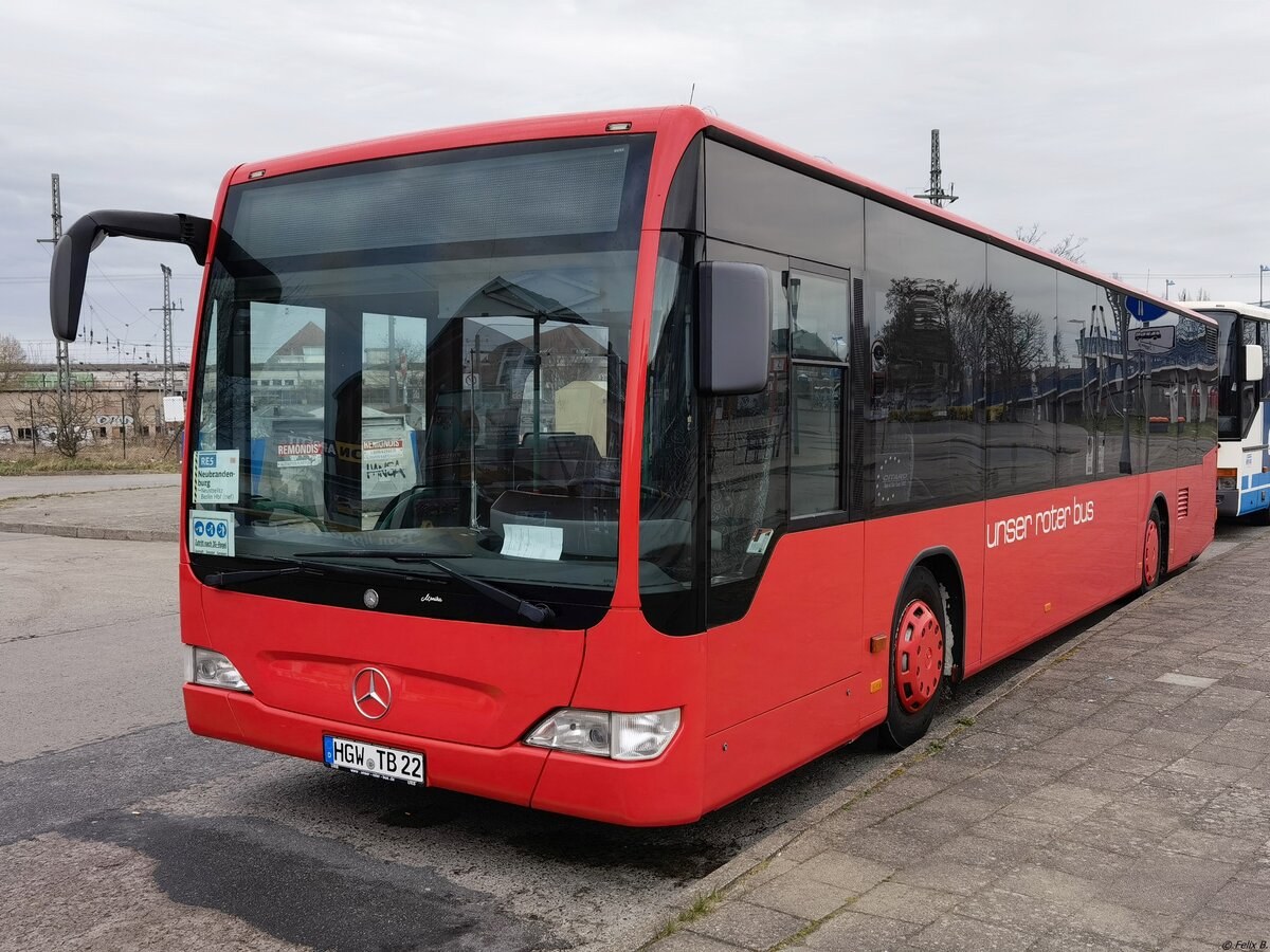 Mercedes Citaro II von Taxi Wedow aus Deutschland in Neubrandenburg.