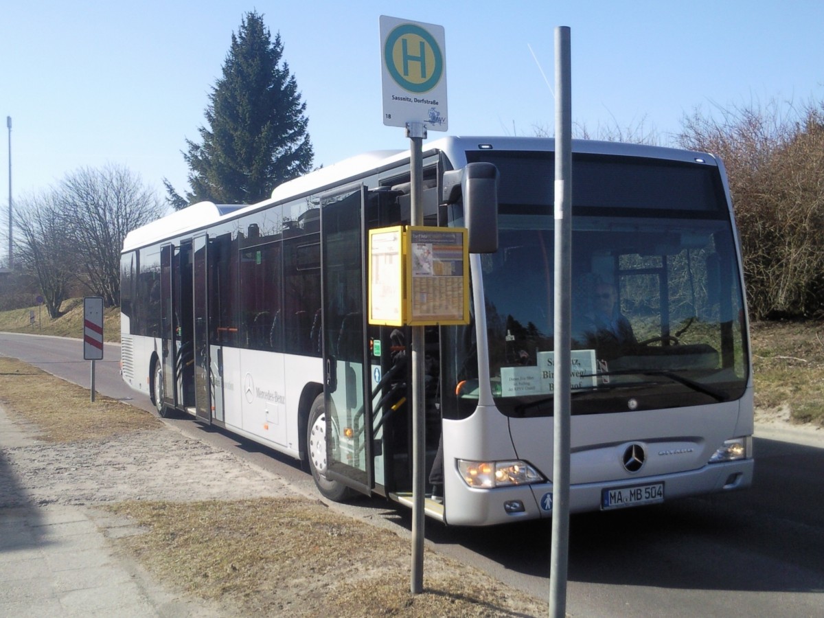 Mercedes Citaro LE � als Leasingbus in Sassnitz.