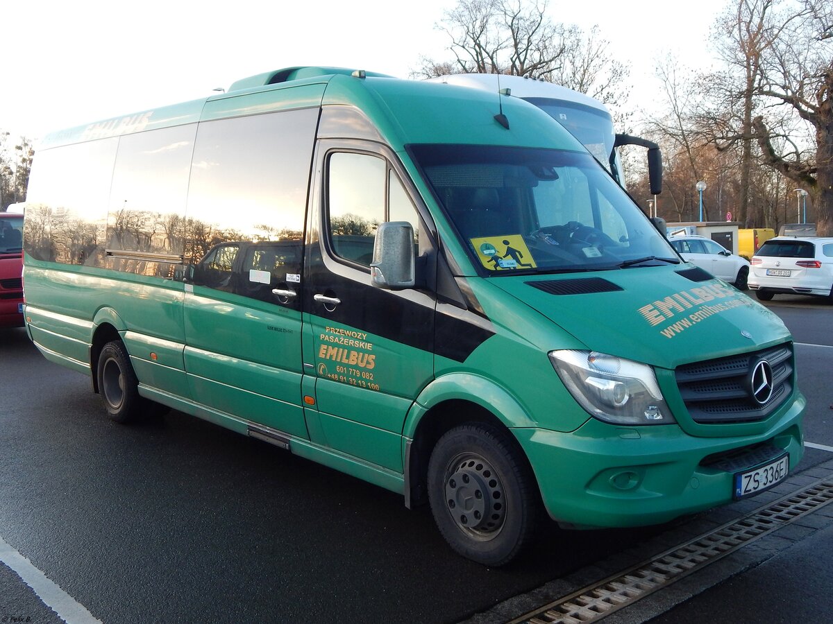 Mercedes Sprinter von Emilbus aus Polen in Neubrandenburg.