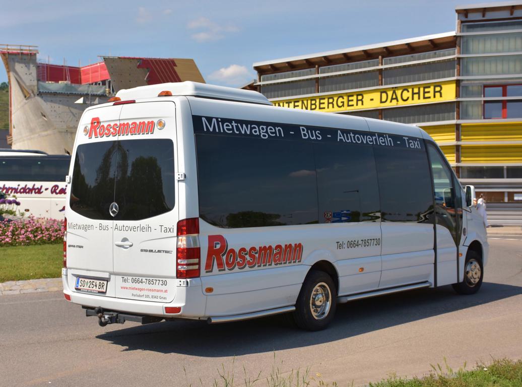 Mercedes Sprinter von Rossmann Mietwagen aus �sterreich im Mai 2018 in Krems.