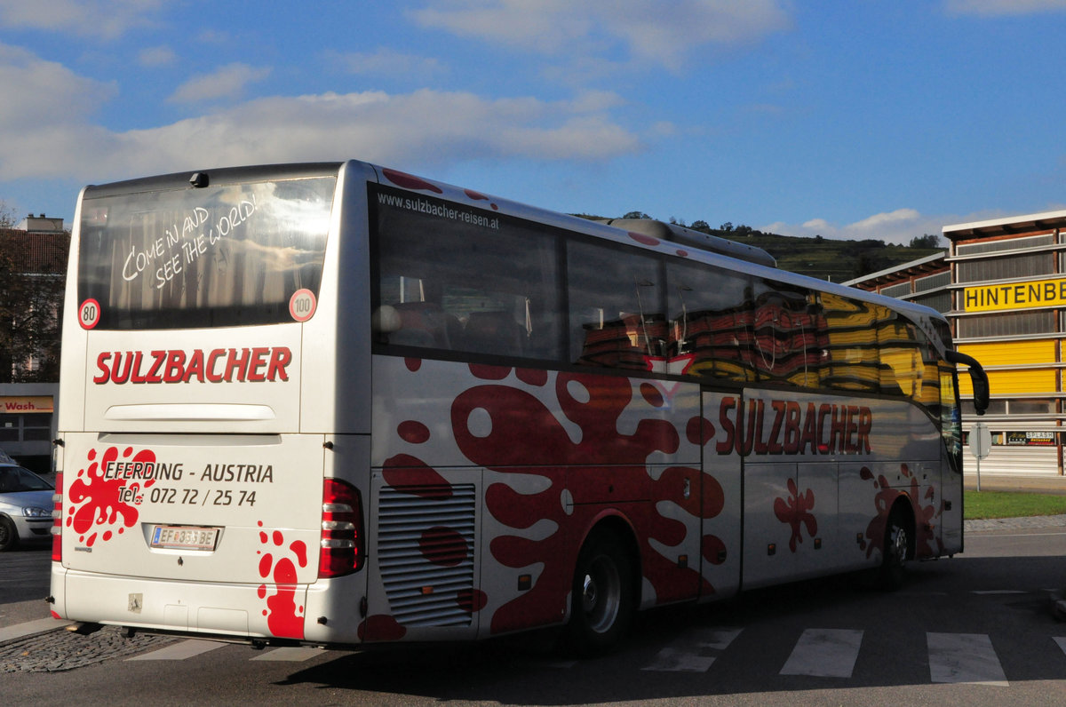 Mercedes Tourismo von Sulzbacher Reisen aus Ober�sterreich in Krems gesehen.