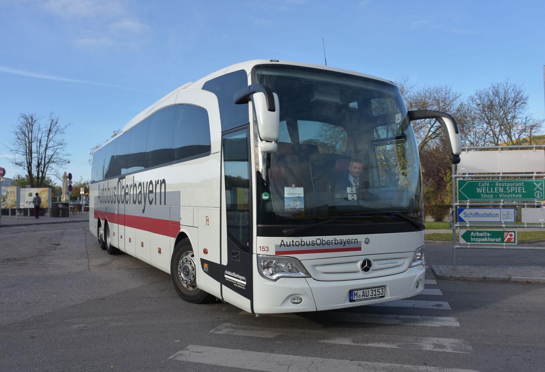 Mercedes Travego von Autobus Oberbayern aus der BRD 10/2017 in Krems.