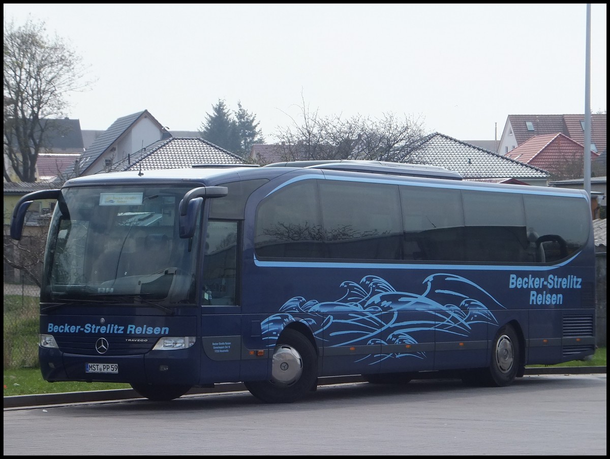 Mercedes Travego von Becker-Strelitz aus Deutschland in Bergen.